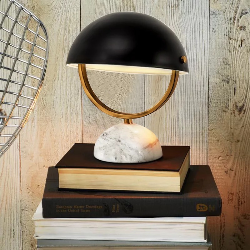 Nordic style personalized desk lamp modern minimalist marble base living room hotel apartment table lamp