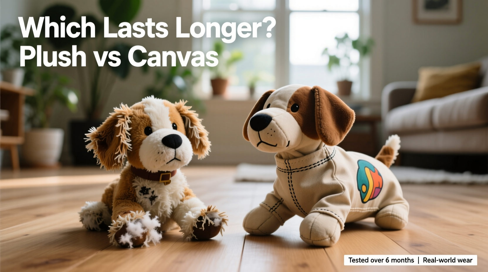 plush dog toys vs canvas which one lasts longer for real