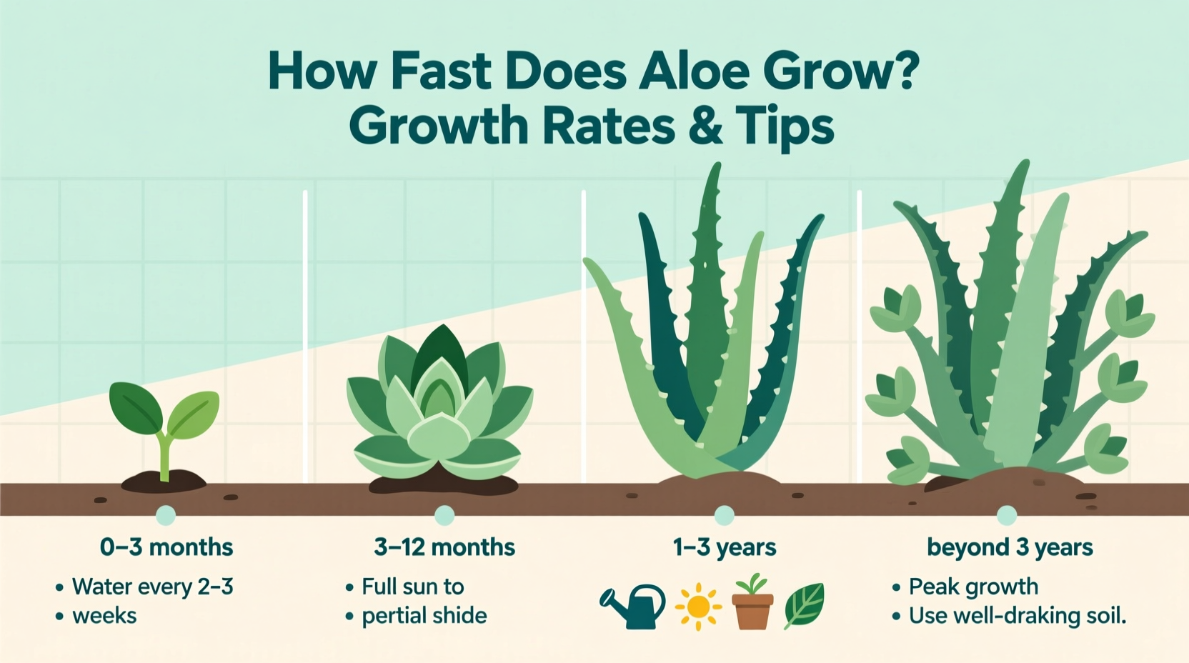 how fast does aloe grow