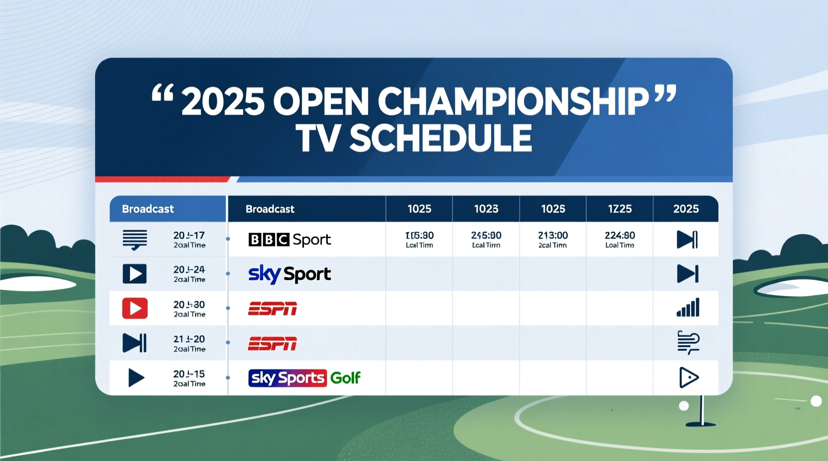 when is the open championship on tv