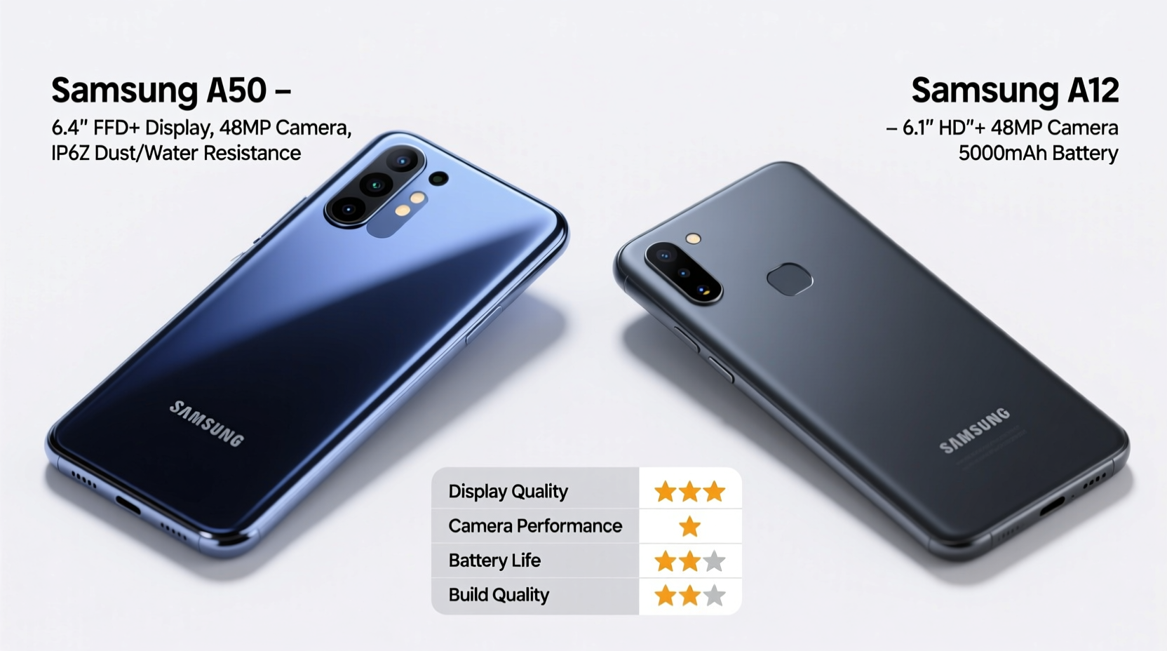 samsung a50 vs a12 is the a50 still worth it or is the a12 good enough