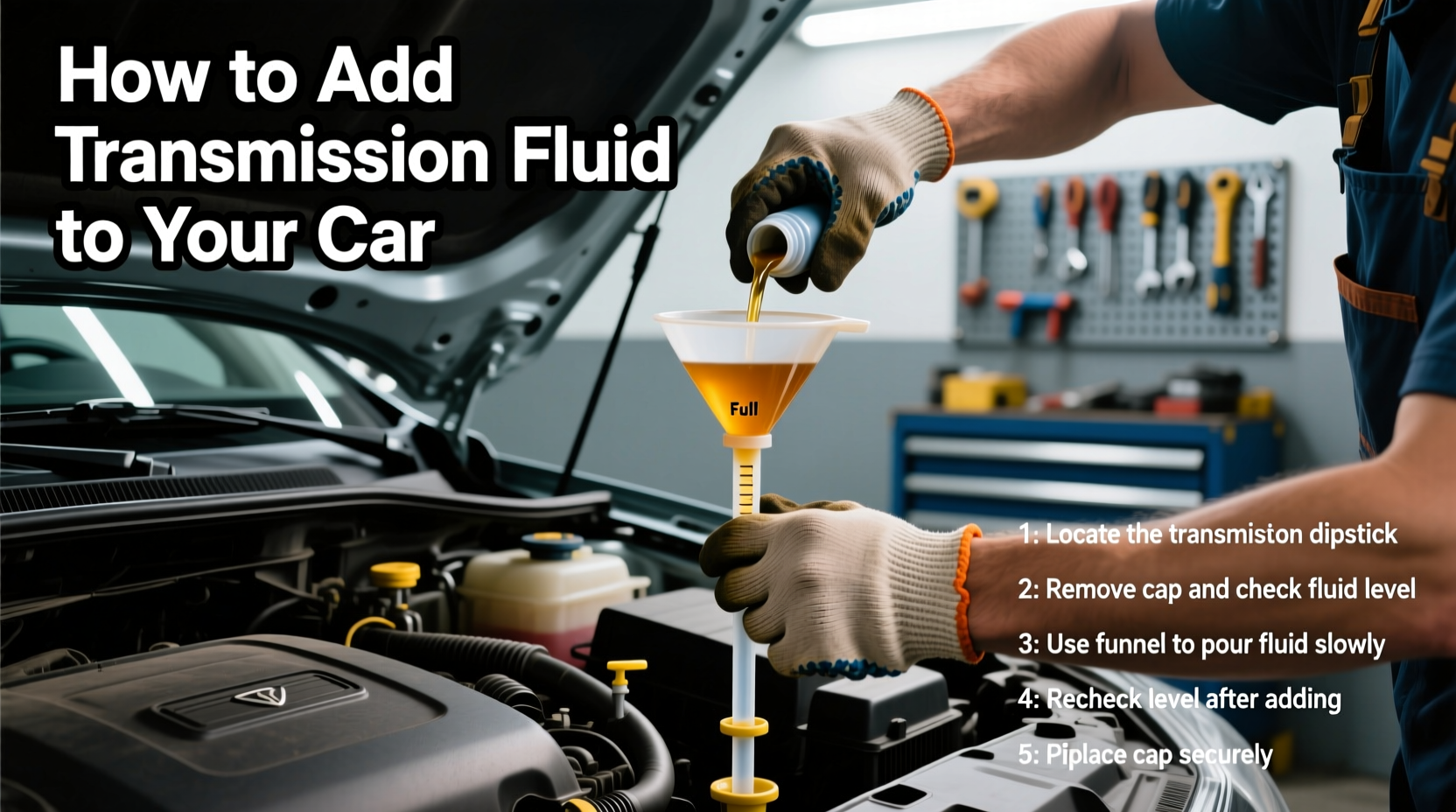 how do you put transmission fluid in your car
