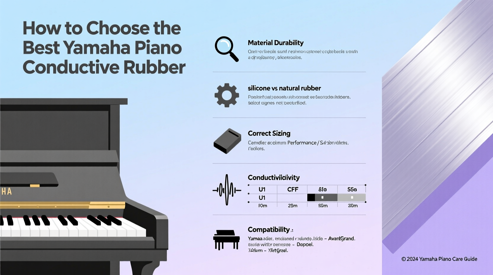piano yamaha conductive rubber
