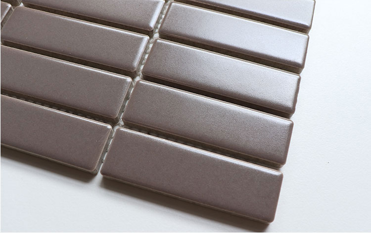 294x298mm Matt Glazed Ceramic Strip Bathroom Mosaic