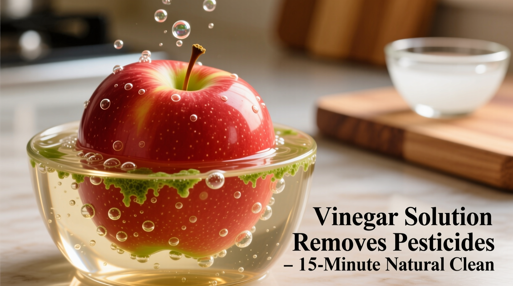 Vinegar solution removing pesticides from apples