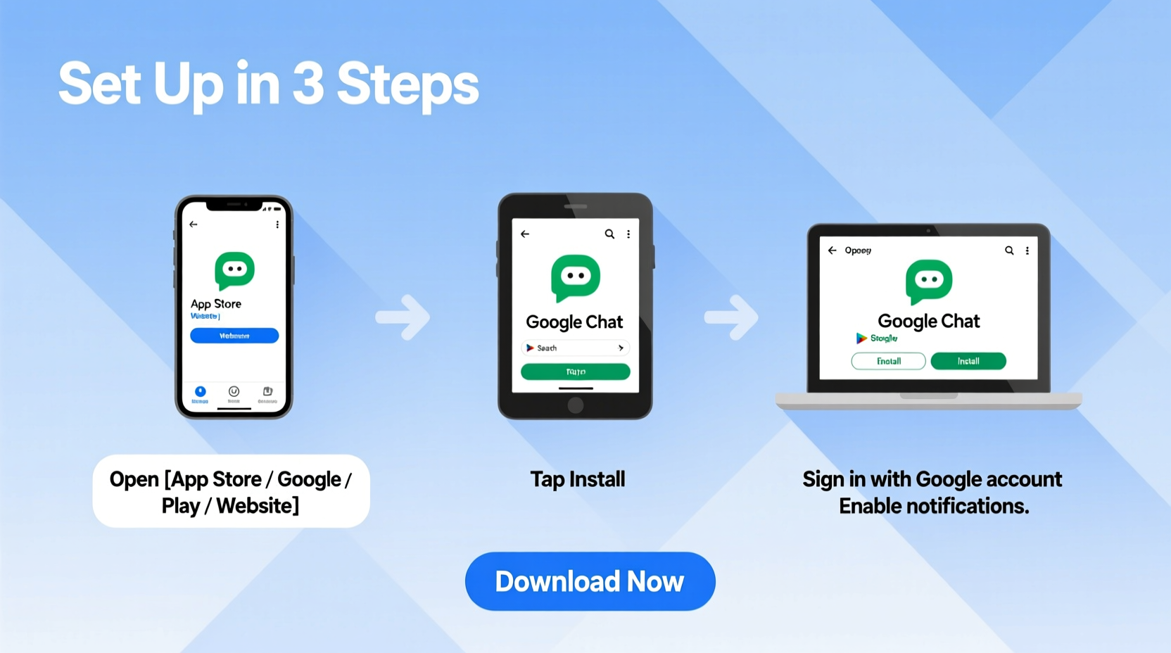 how to easily download and set up the google chat app on any device