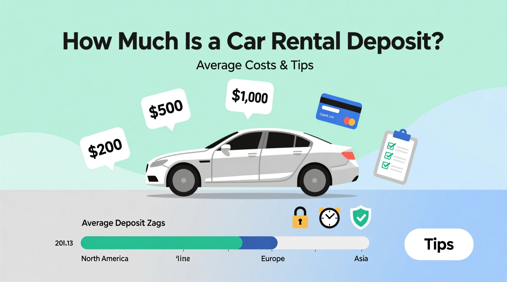 how much is car rental deposit