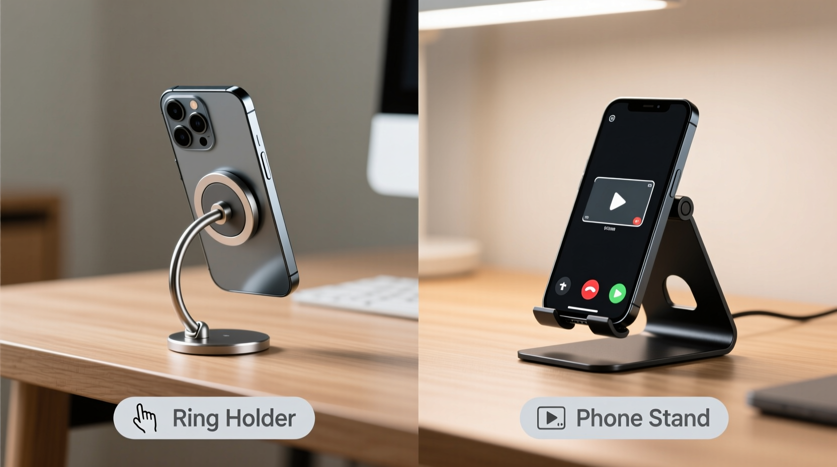 phone ring holder vs phone stand which is actually more practical