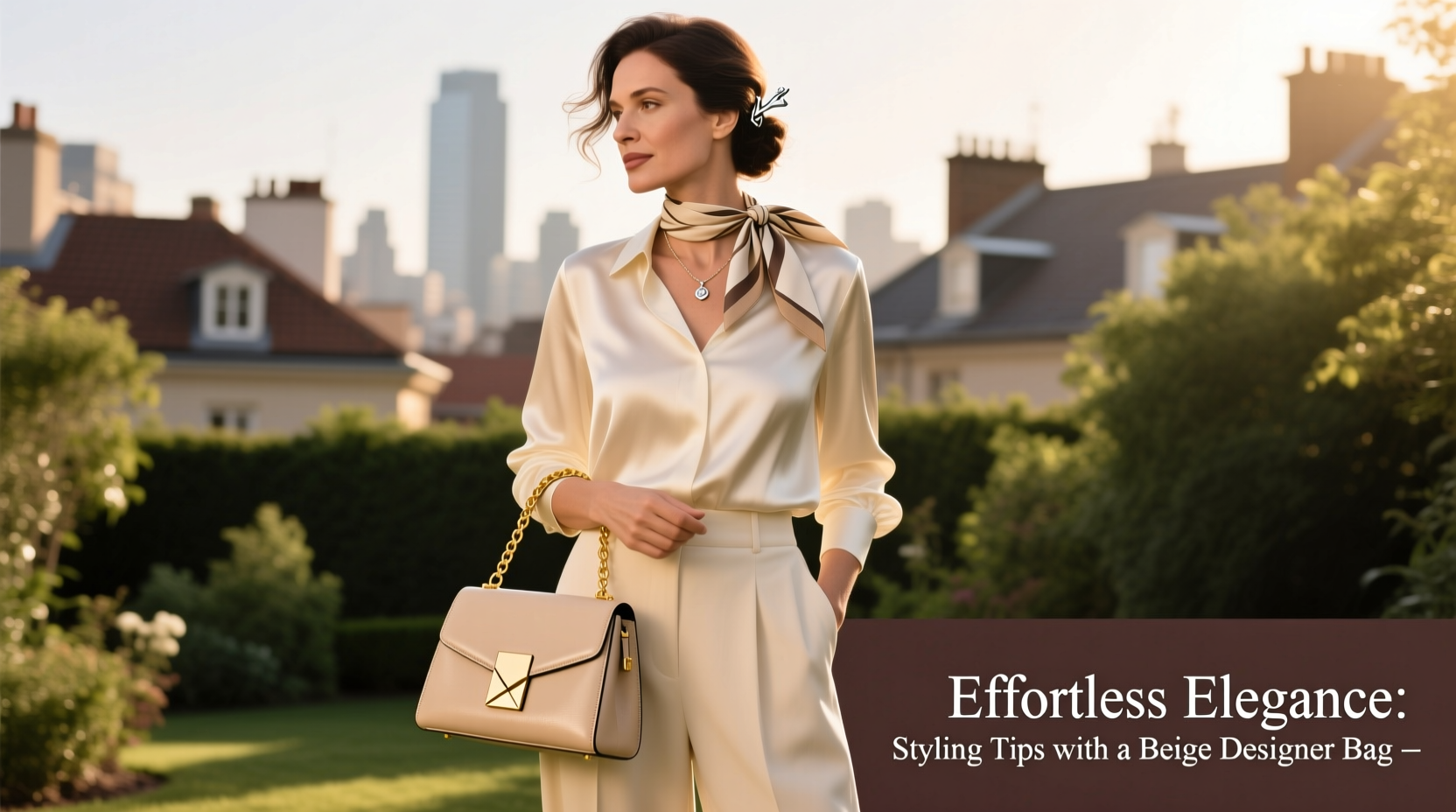styling tips how to accessorize with a beige designer bag for effortless elegance