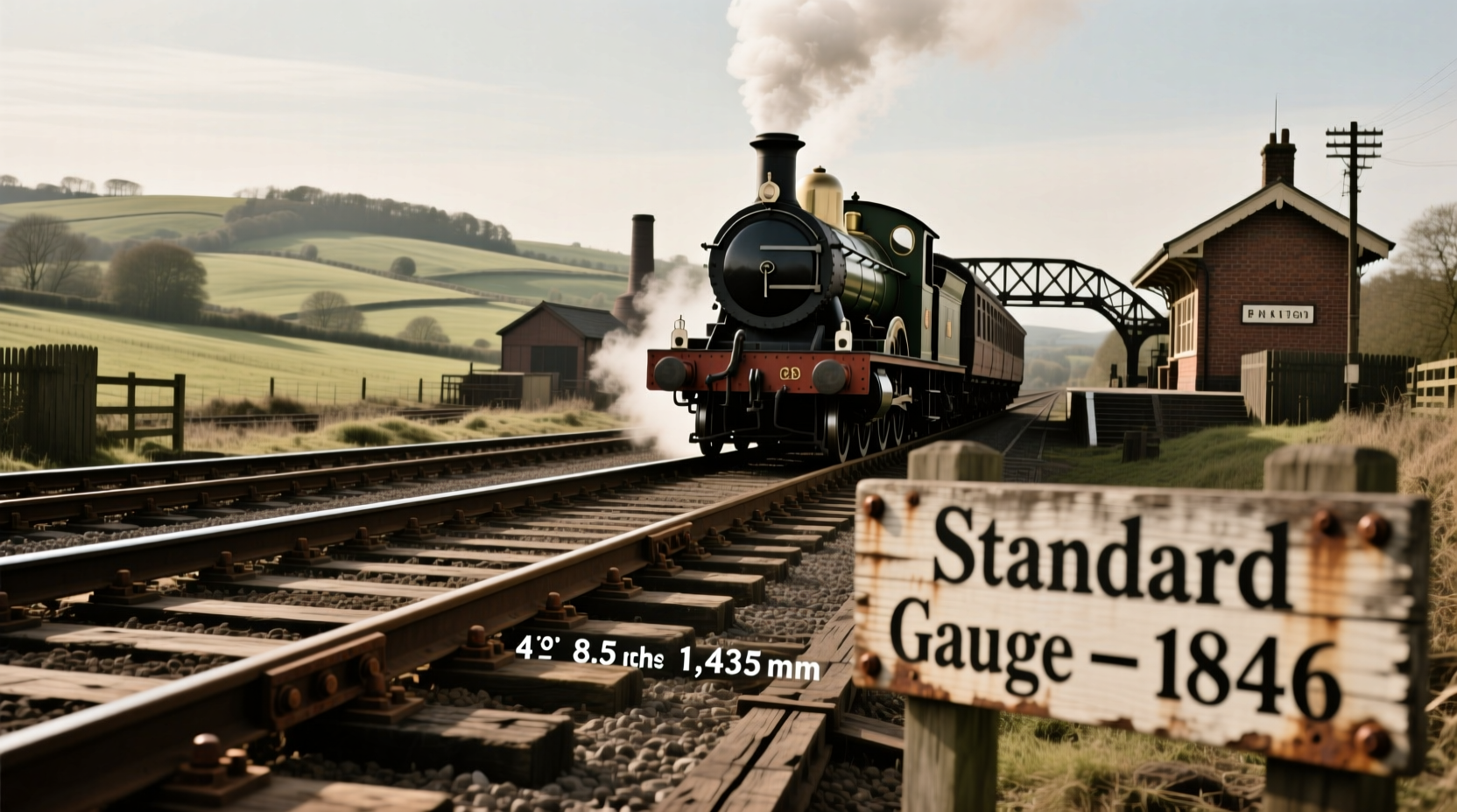 why are train tracks a standard width history reasons