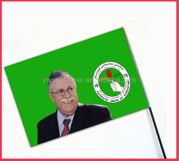 ASUNO Mini Kurdistan Flaggen 20 Stück - 14x21cm, Polyester - Für Partys & Events