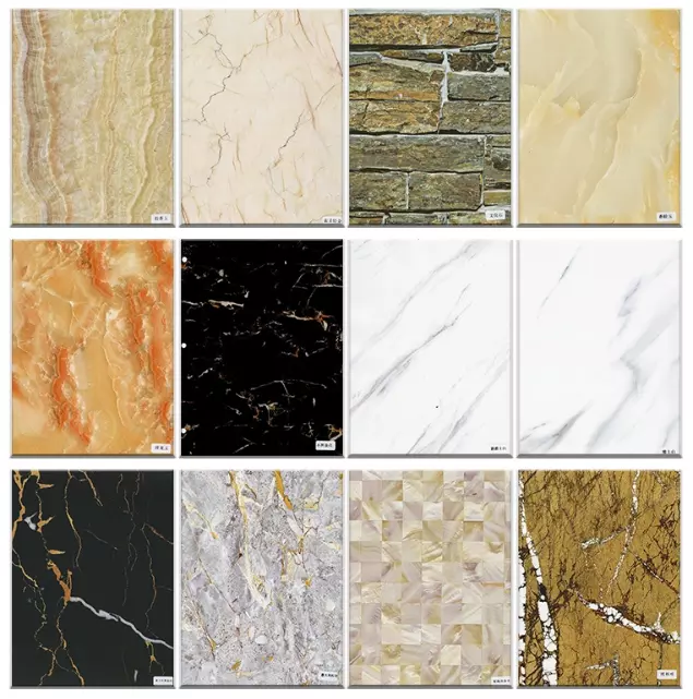 1220x2800mm PVC Marble Composite Tile Translucent Pvc Uv Sheet