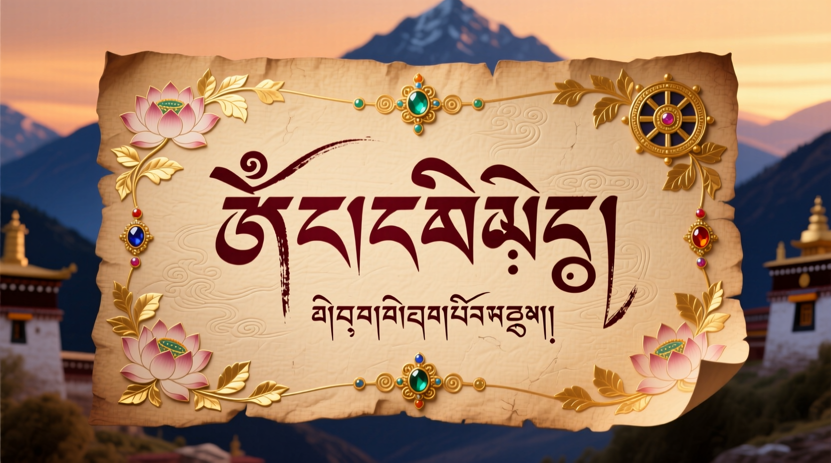 how to write happy new year in tibetan