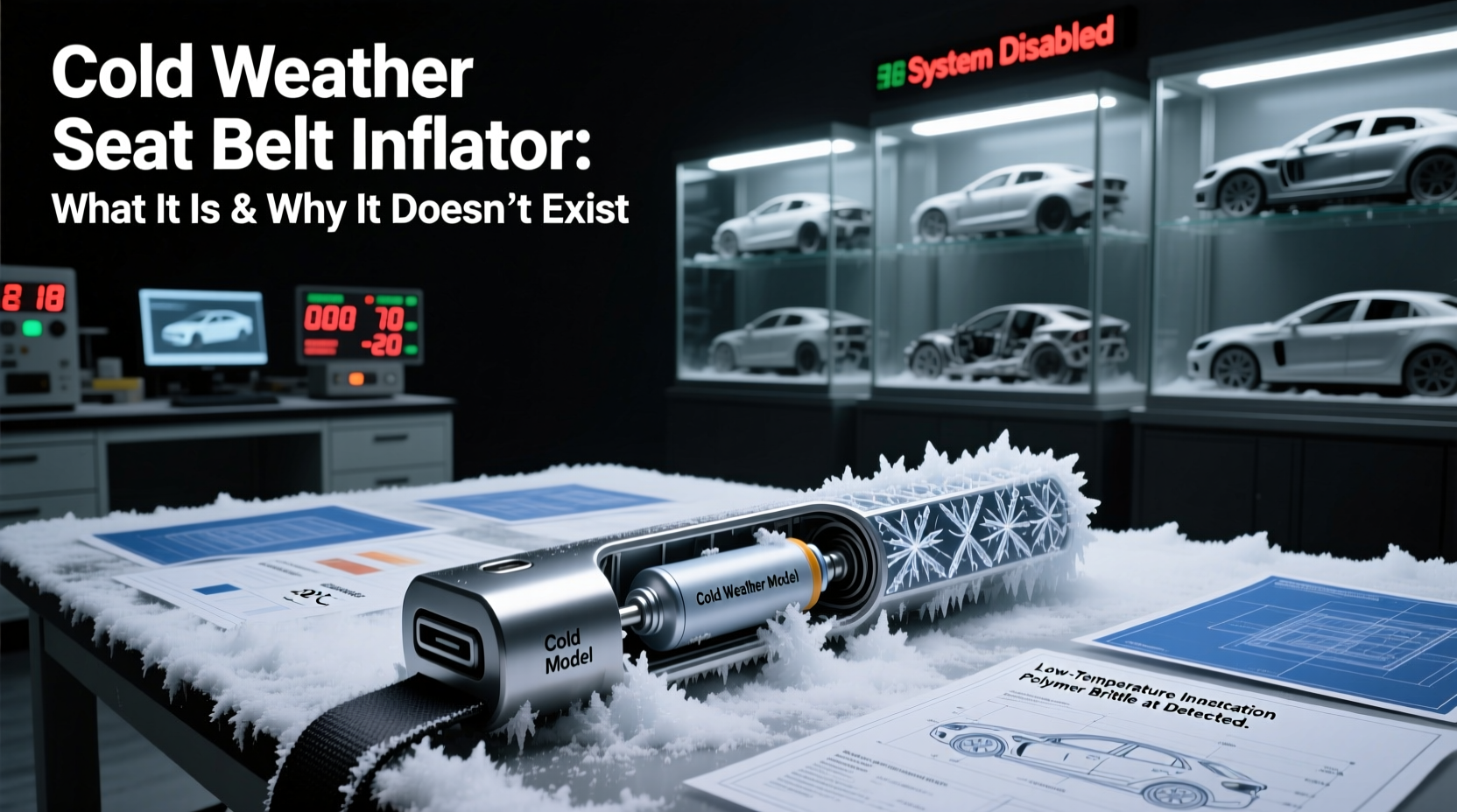 cold weather seat belt inflator