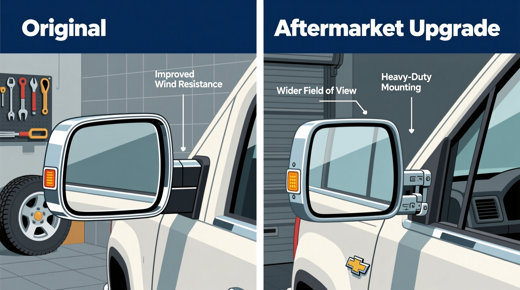 tahoe 2014 towing mirrors comparison