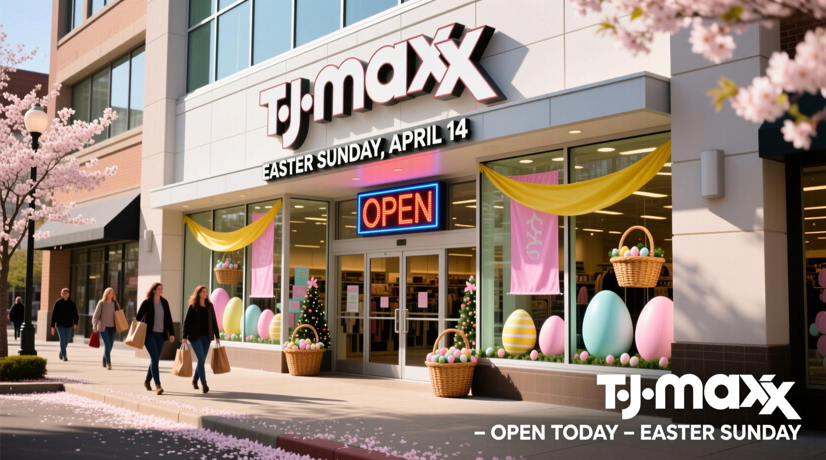 is tj maxx open today on easter
