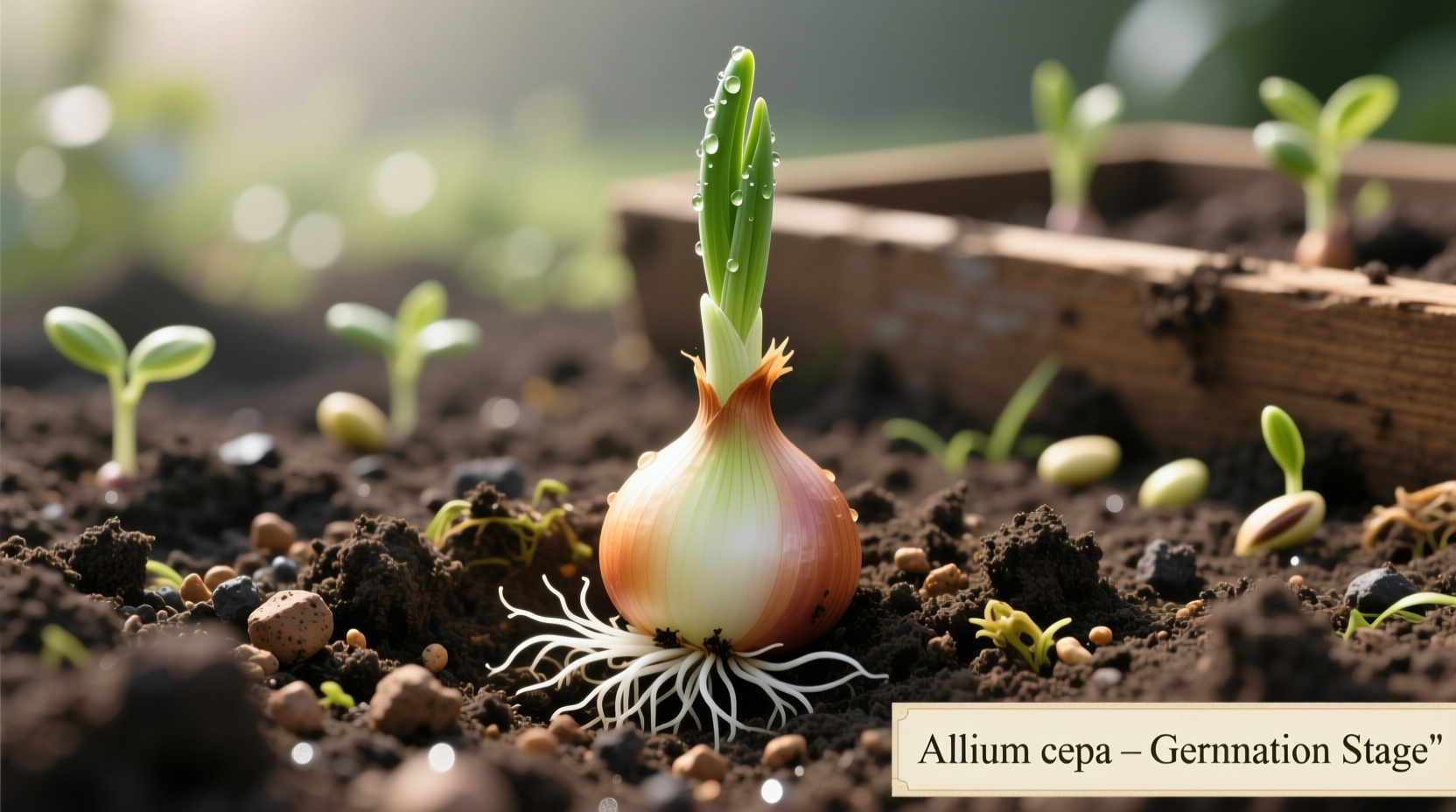planting a sprouting onion