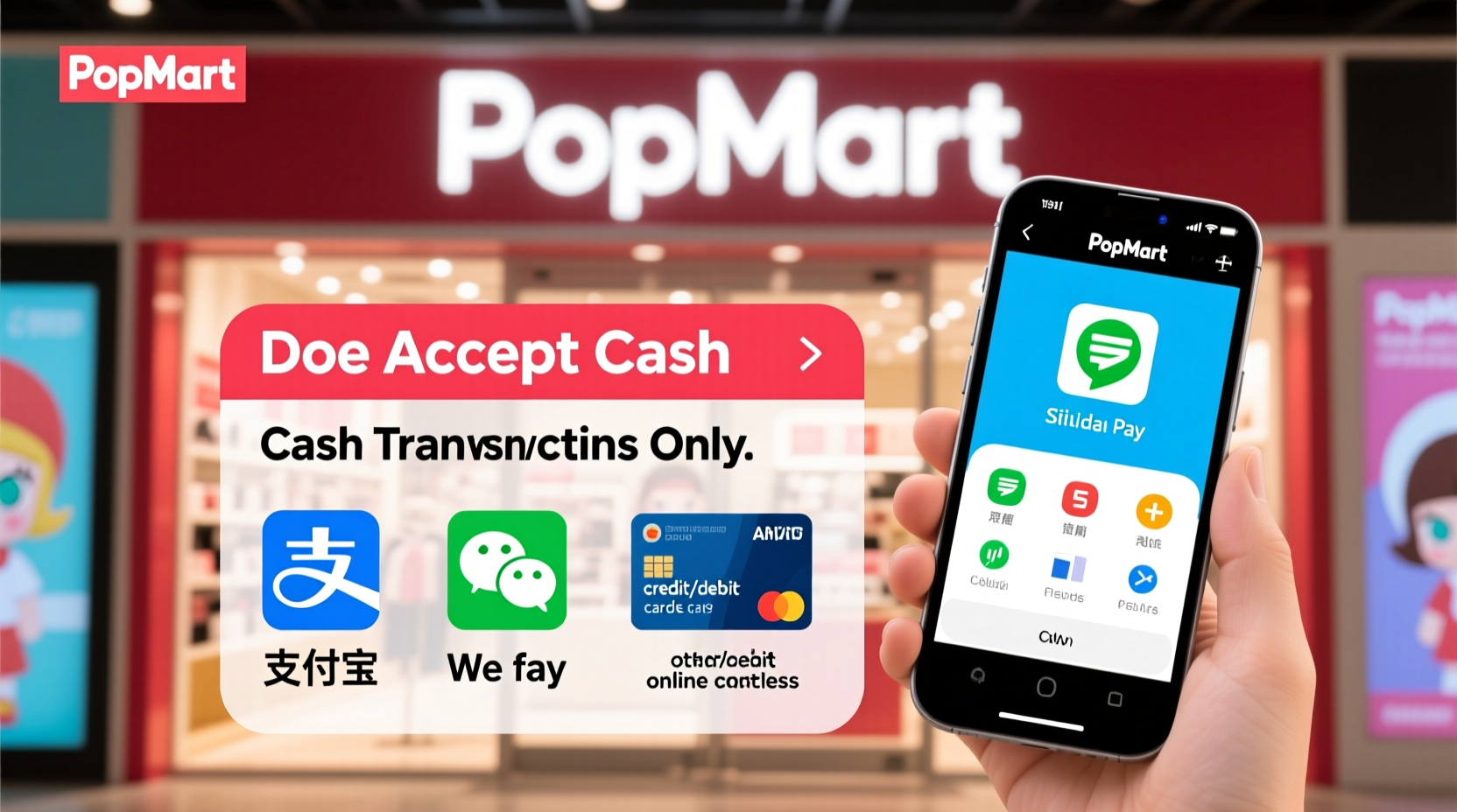 does popmart take cash