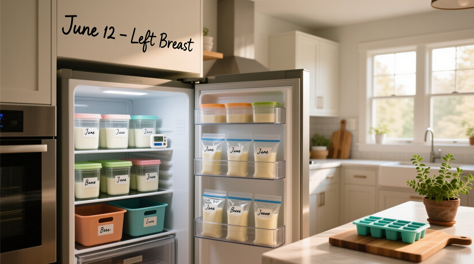 how to organize breast milk in freezer