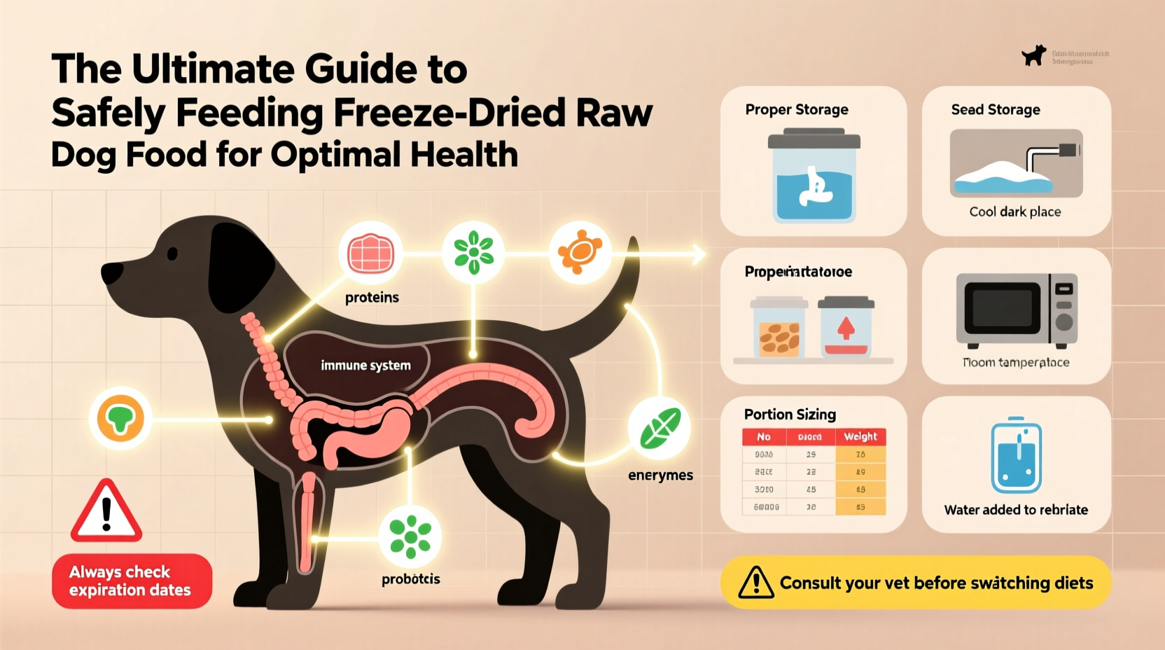 the ultimate guide to safely feeding freeze dried raw dog food for optimal health