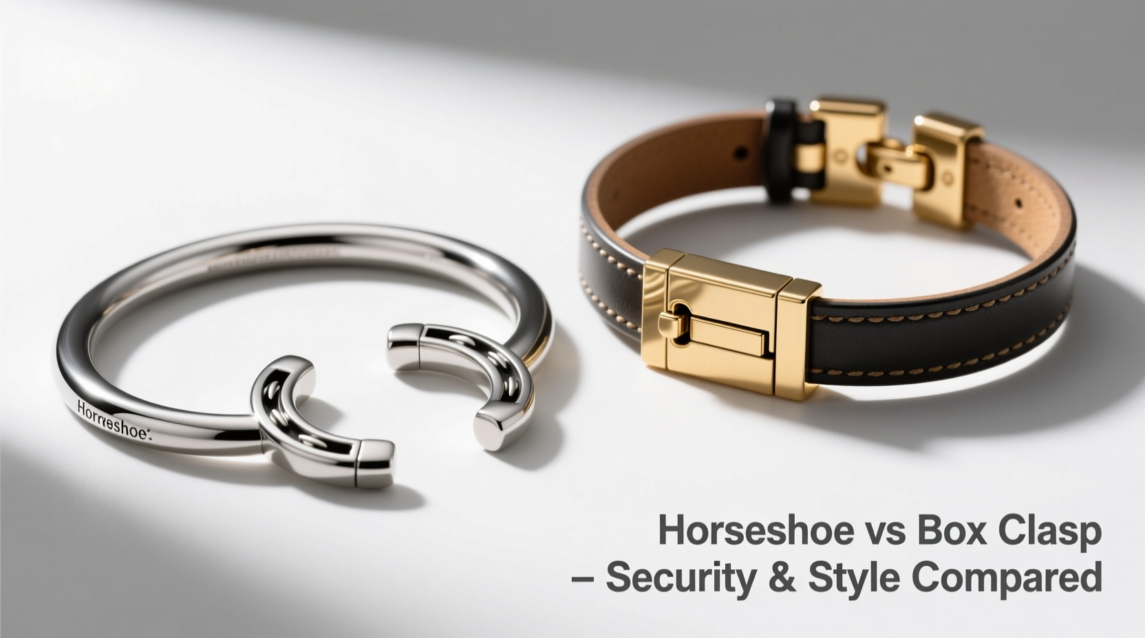 horseshoe clasp vs box clasp bracelet which is more secure and stylish