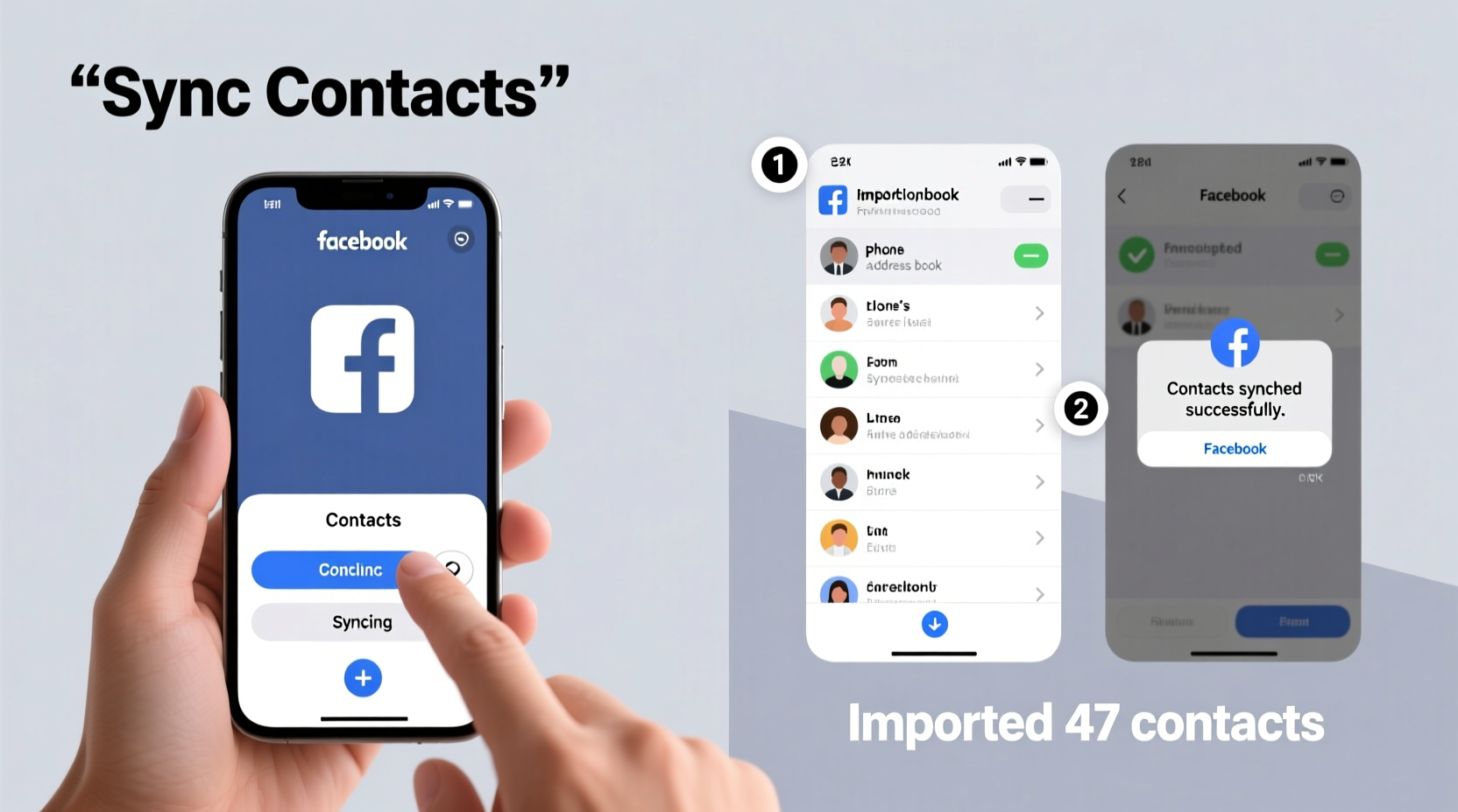 how to sync and import contacts from your mobile phone to facebook easily