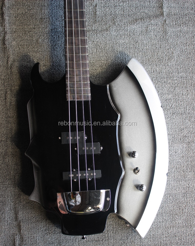 Weifang Rebon 4 String Axe Electric Bass Guitar - Battle Axe