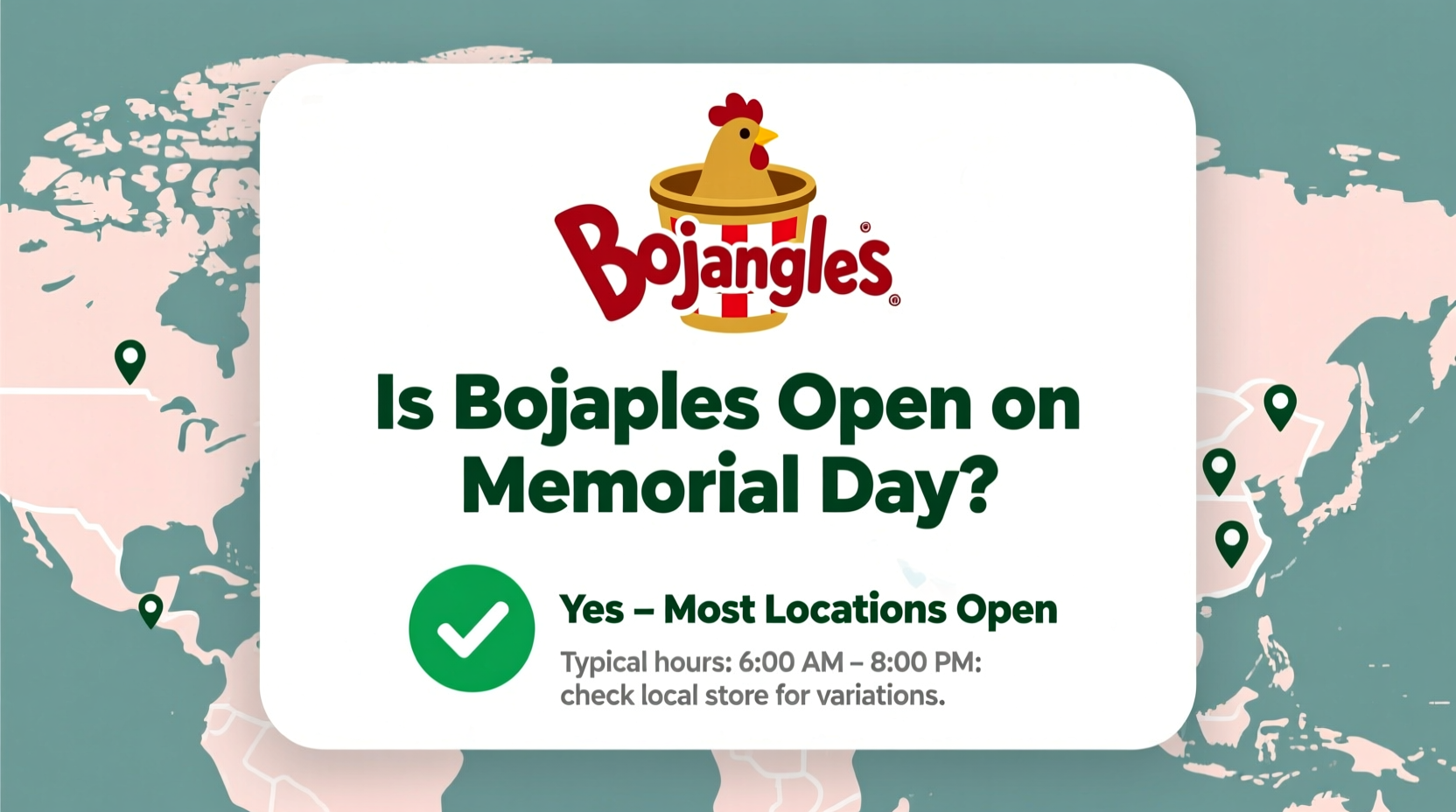 is bojangles open on memorial day