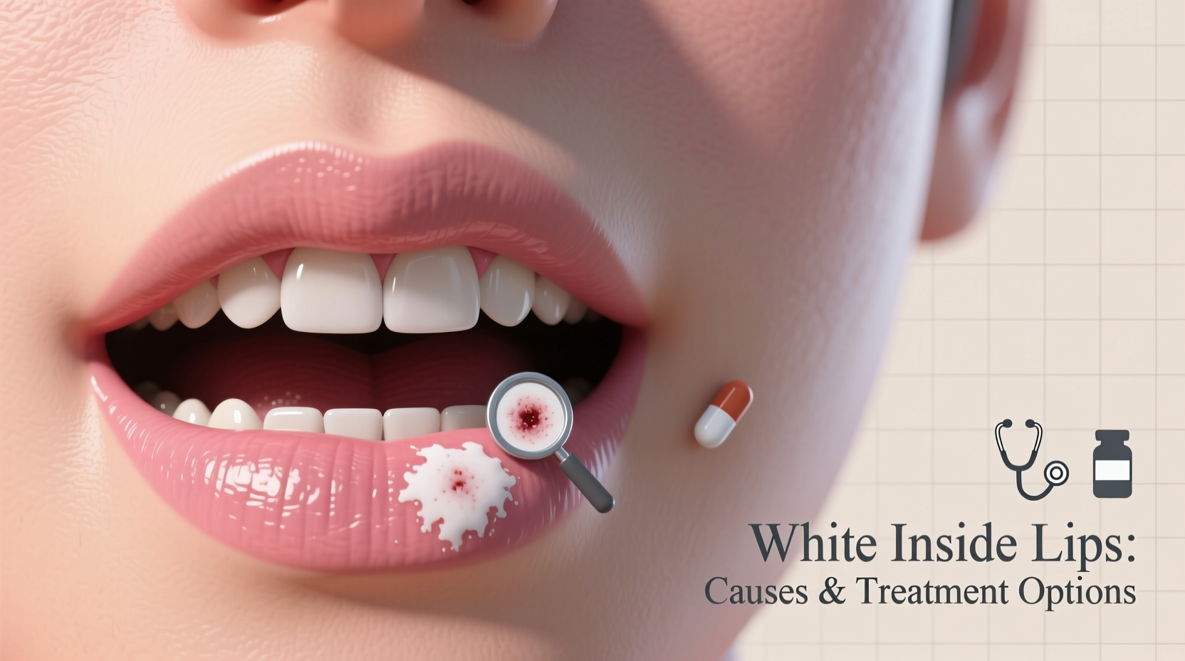 white inside lips causes symptoms and treatment options