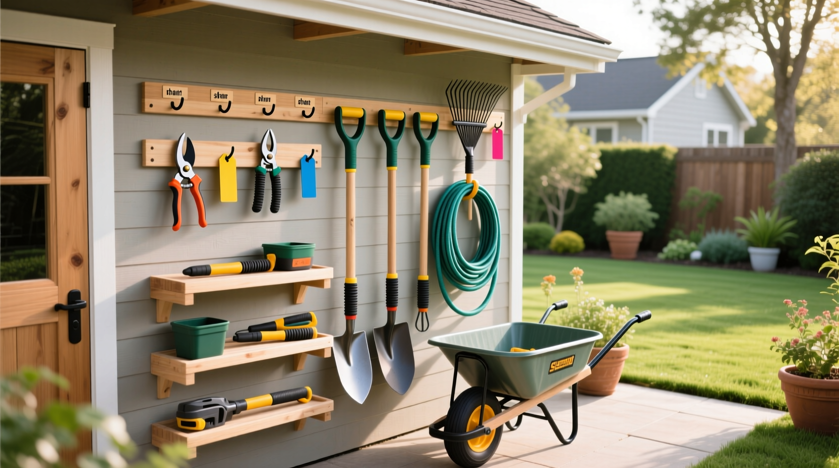 how to store and organize your yard tools so theyre rea