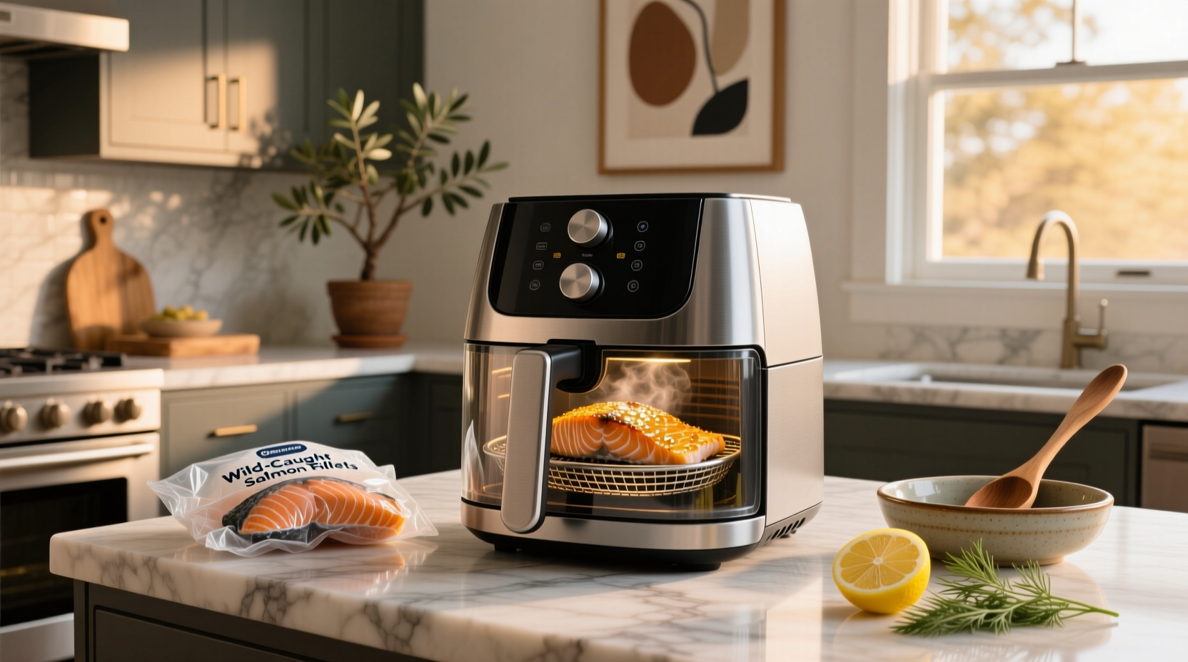 air fryer salmon from frozen