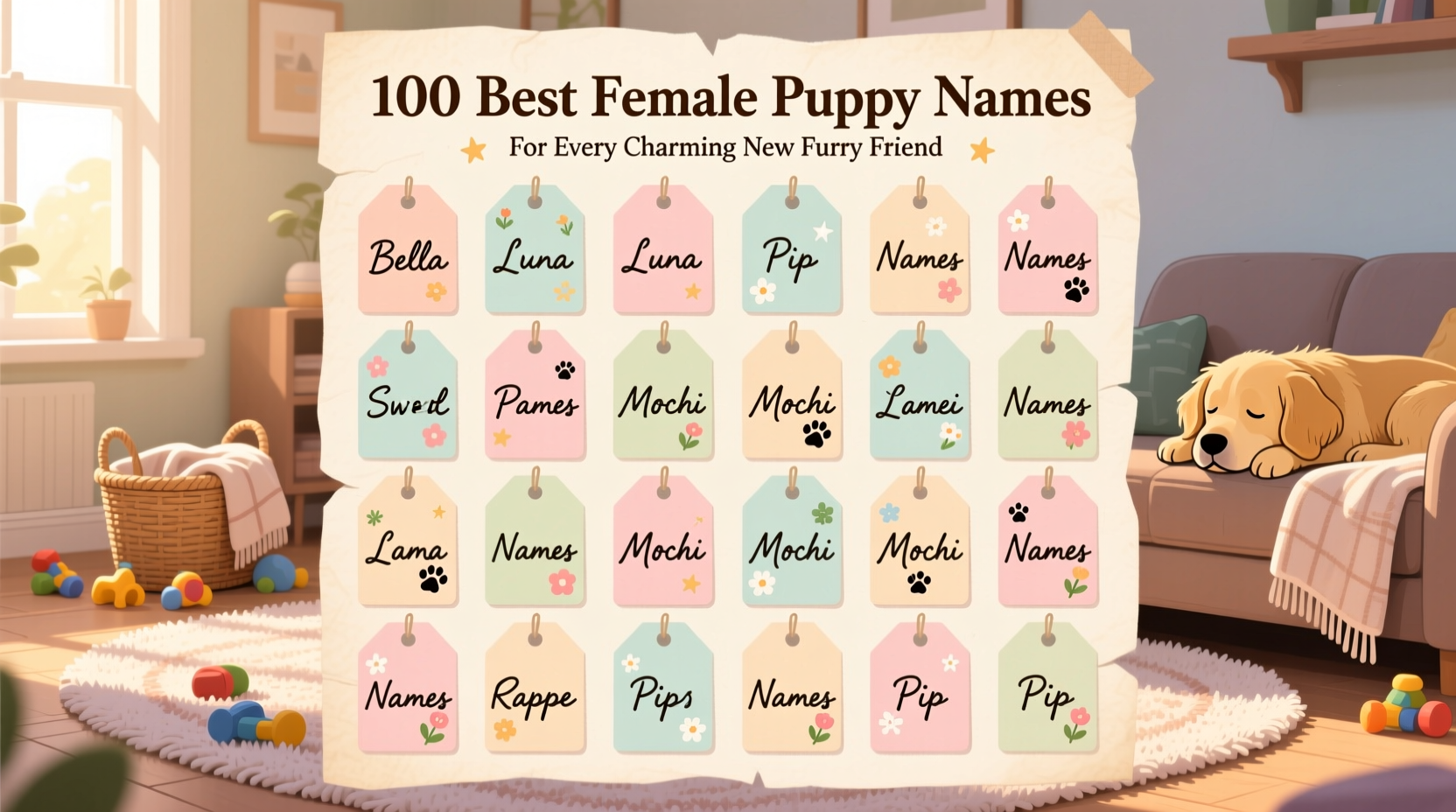 100 best female puppy names for every charming new furry friend
