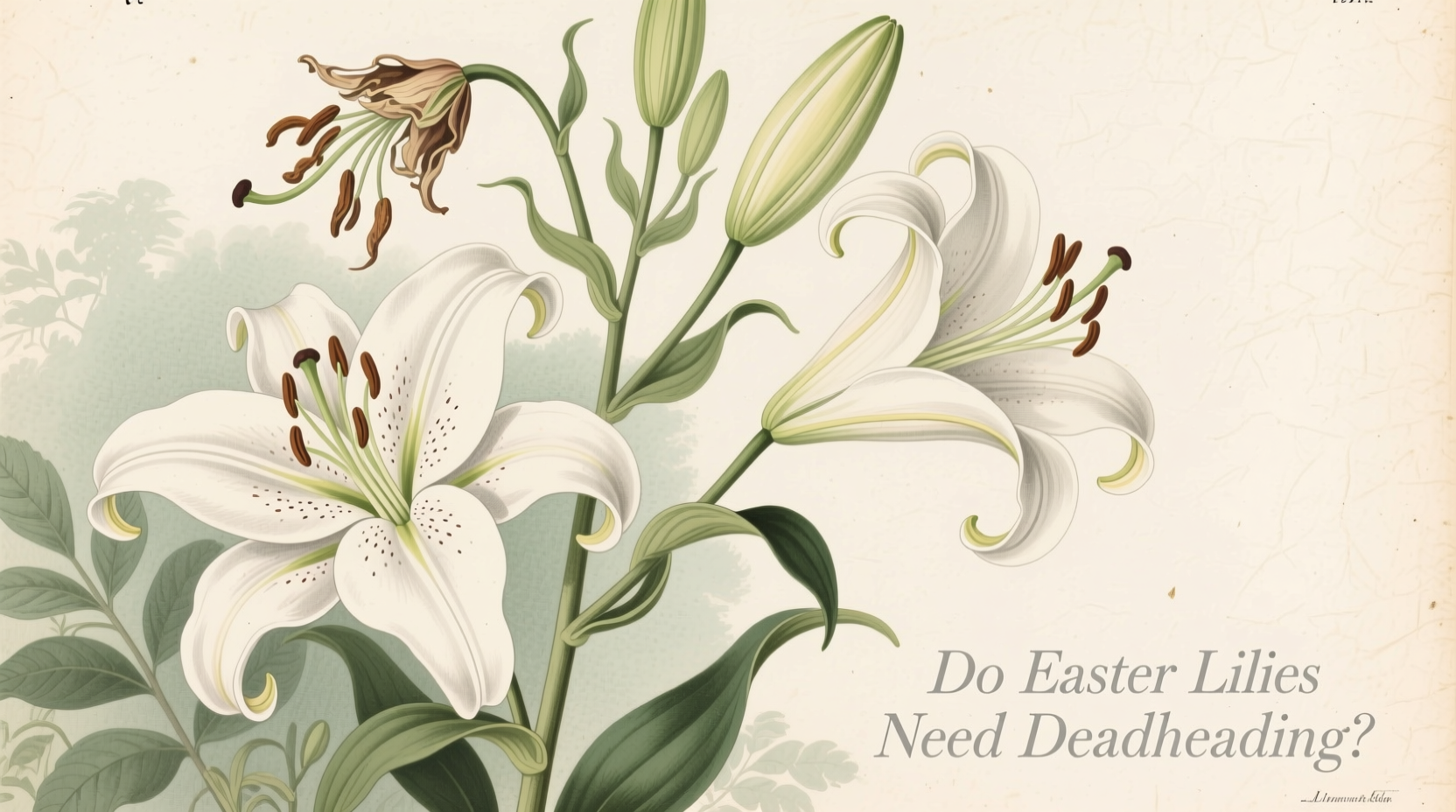 do easter lilies need deadheading