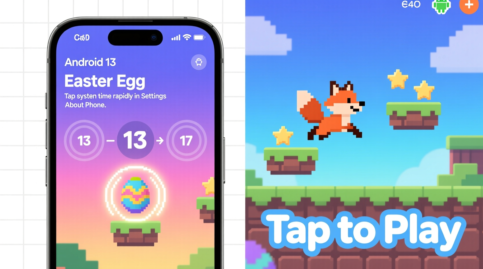 how to use android 13 easter egg