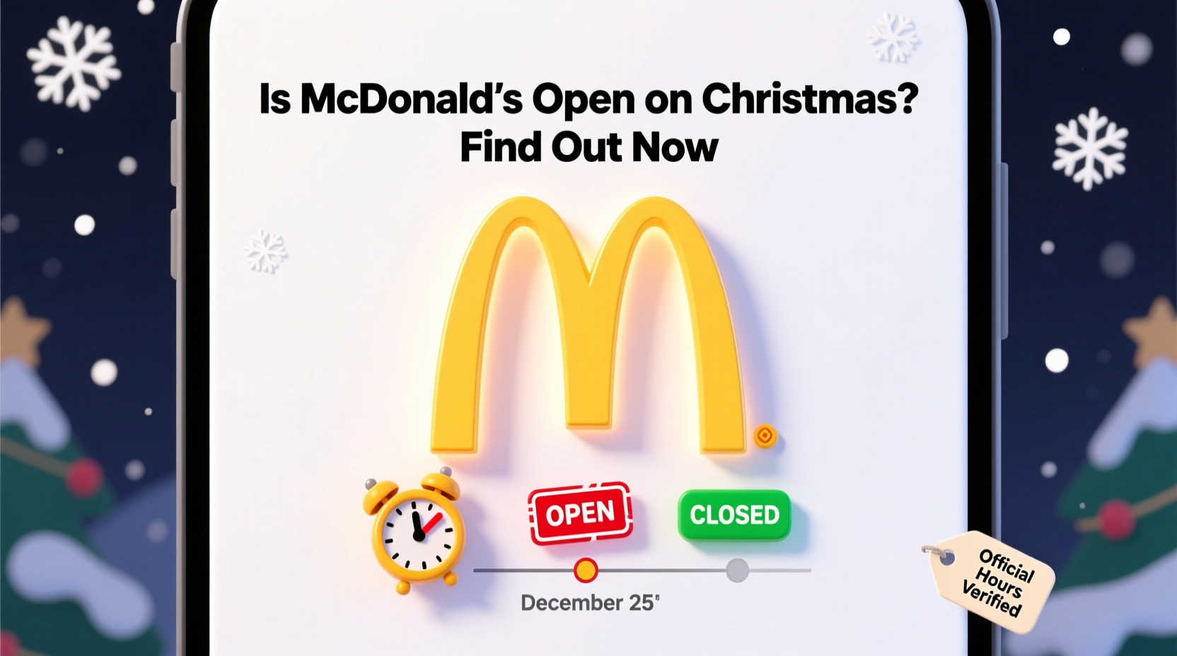 is mcdonalds open on christmas open now