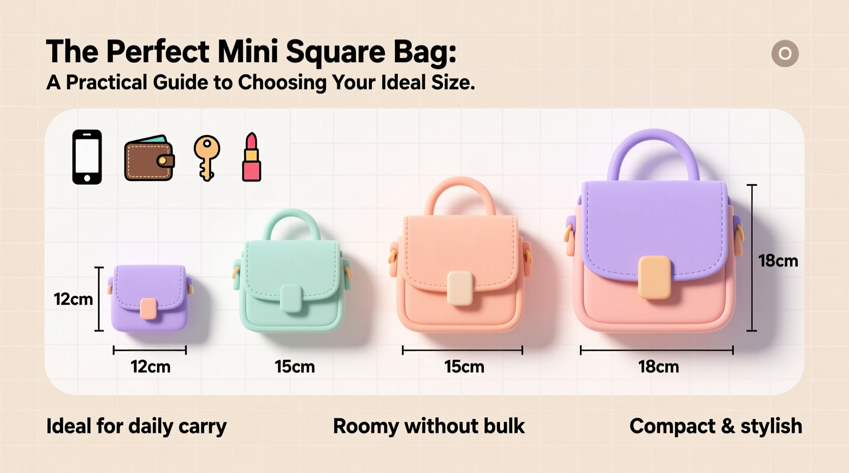 a practical guide to selecting the ideal size for your mini square bag