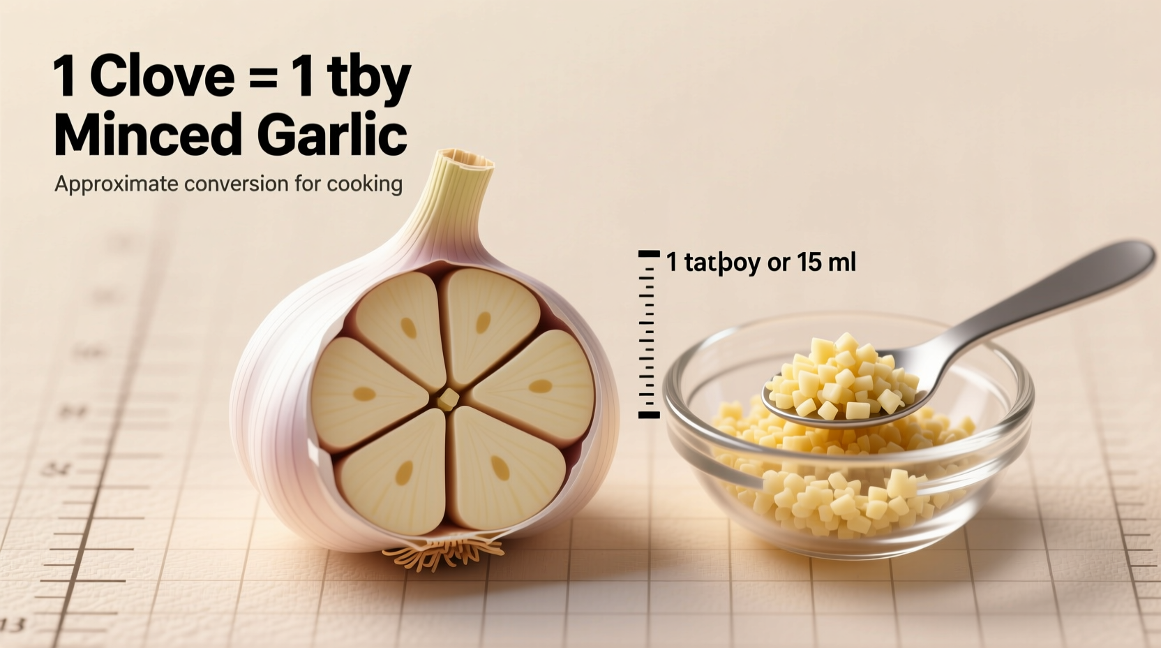 1 Garlic Clove to Minced Garlic Conversion: Exact Measurements