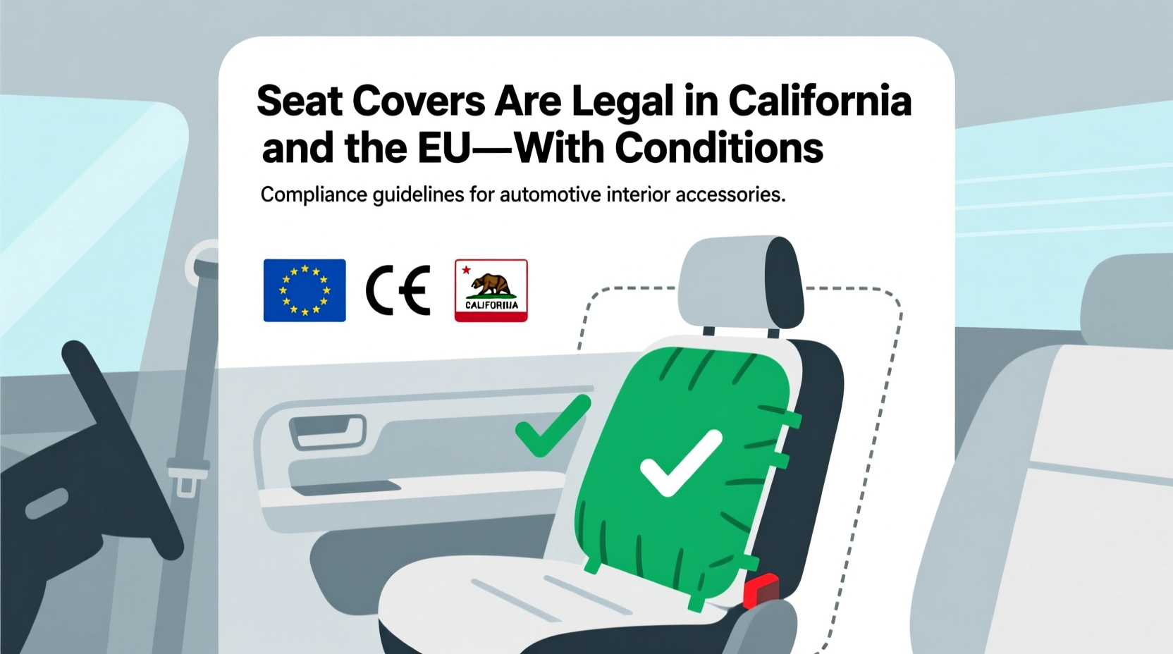 seat cover legality california eu