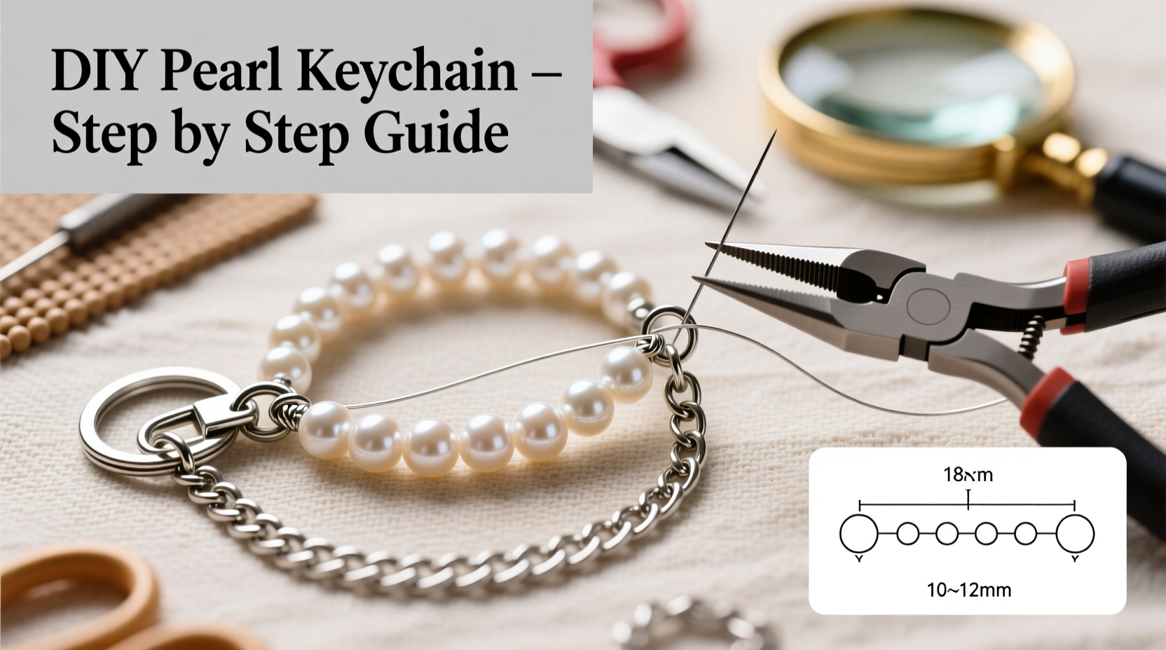 crafting a stylish diy pearl chain keychain step by step guide for beginners