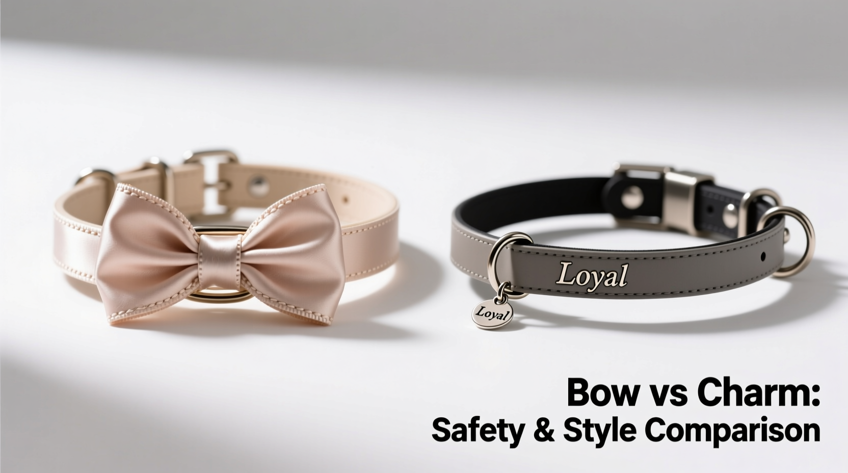 dog collar bow vs charm which one is safer and looks better