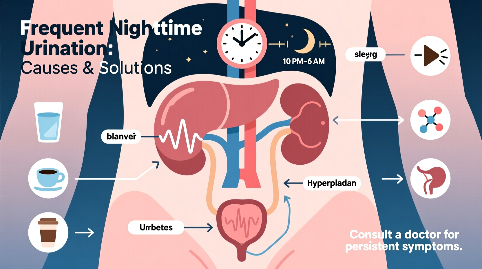 frequent urination at night causes and how to stop it