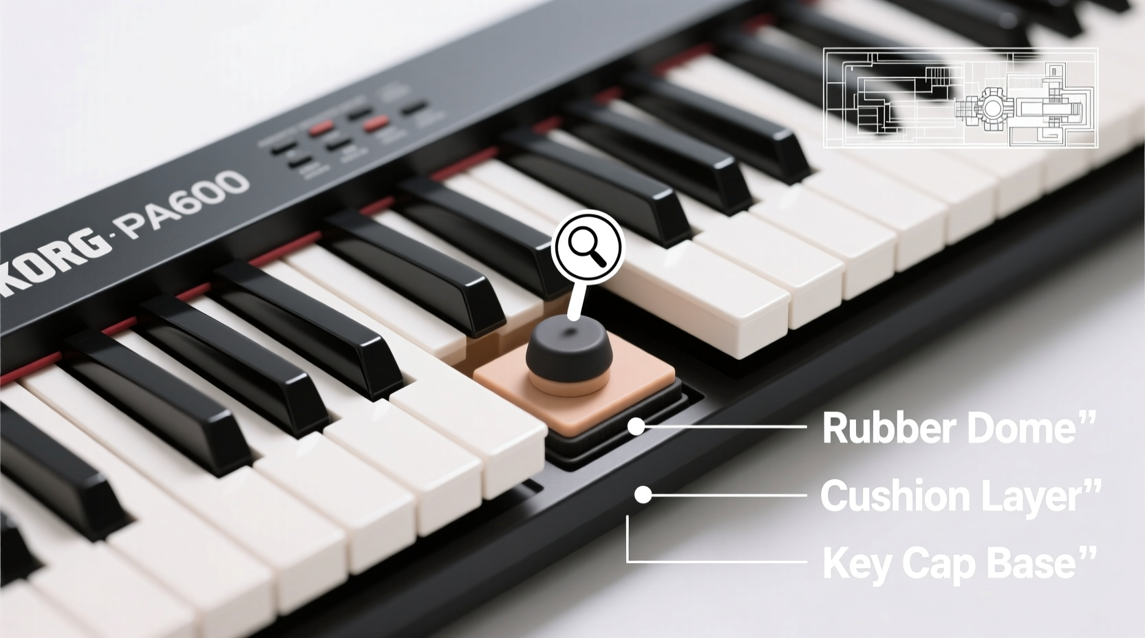korg pa 600 keyboard rubber