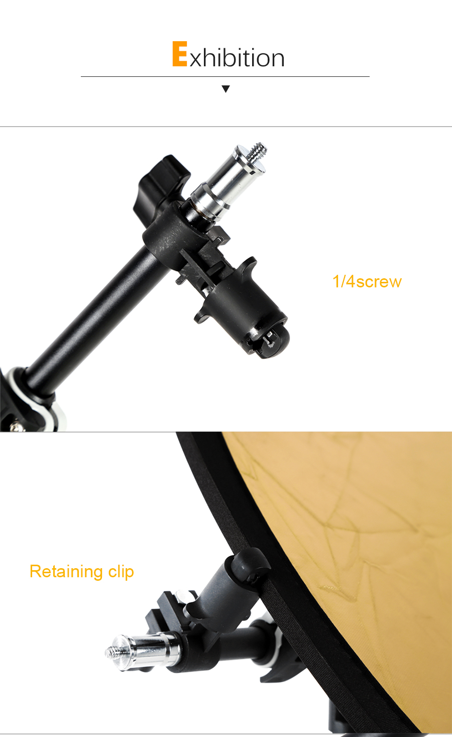 Holder Bracket Swivel Head Reflector Disc Arm Support with Telescopic Boom Arm Top Light Sandbag for Speedlite Mini Flash Strobe