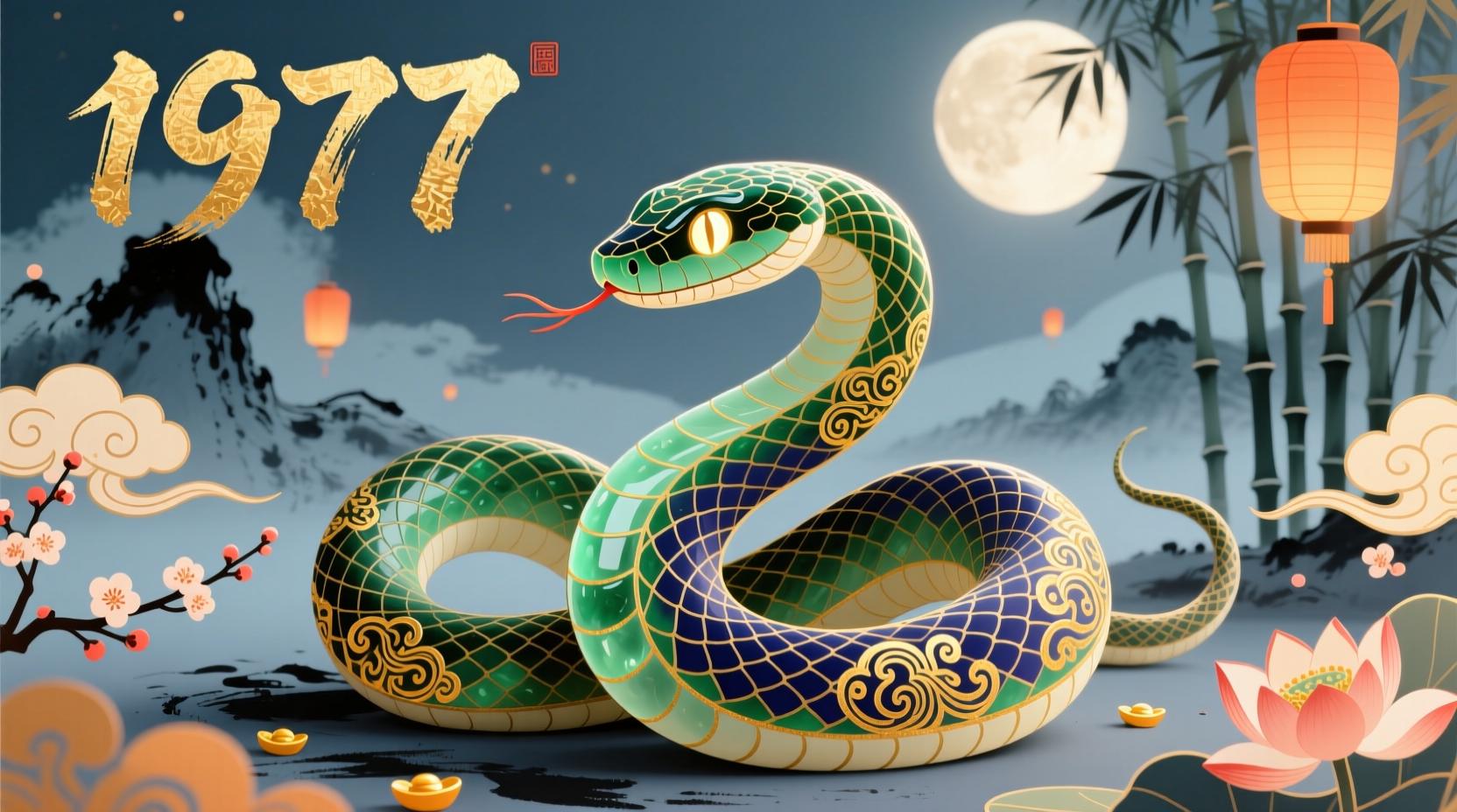 The Year of the Snake: 1977 Chinese New Year Animal