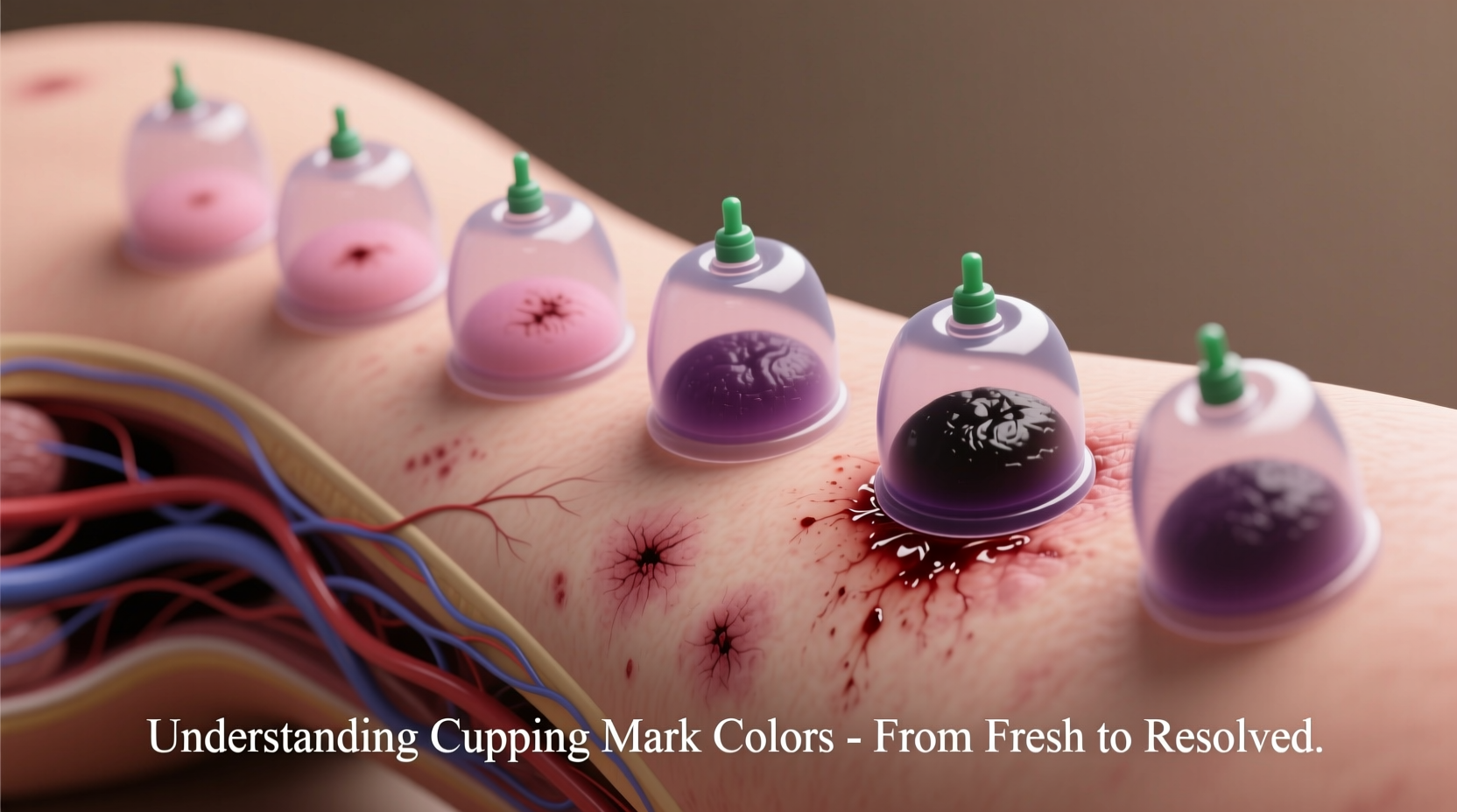 why are some cupping marks darker understanding the colors