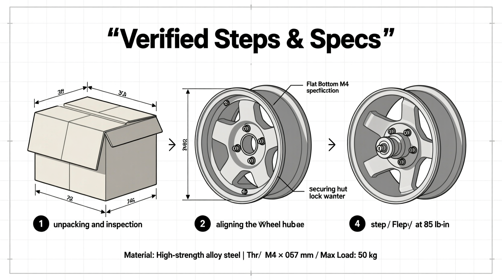 flat bottom m4 wheel install guide