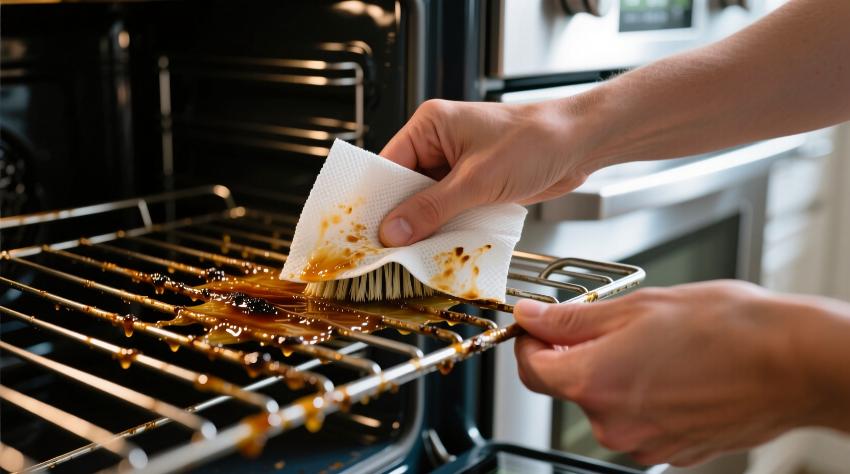 how to clean greasy oven racks with dryer sheets