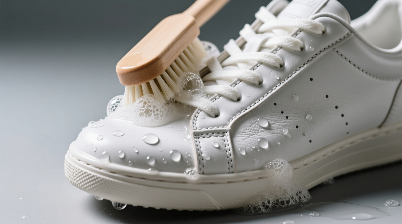 how to clean white leather sneakers