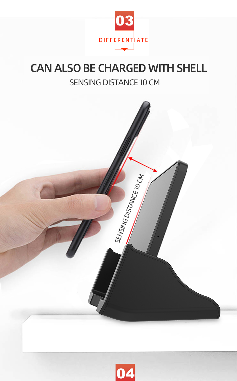 Hot New A9189  Desk Stand Qi 10W Fast Charger Wireless Mobile Phone Charger Vertical Wireless Charger Induction Charging Base