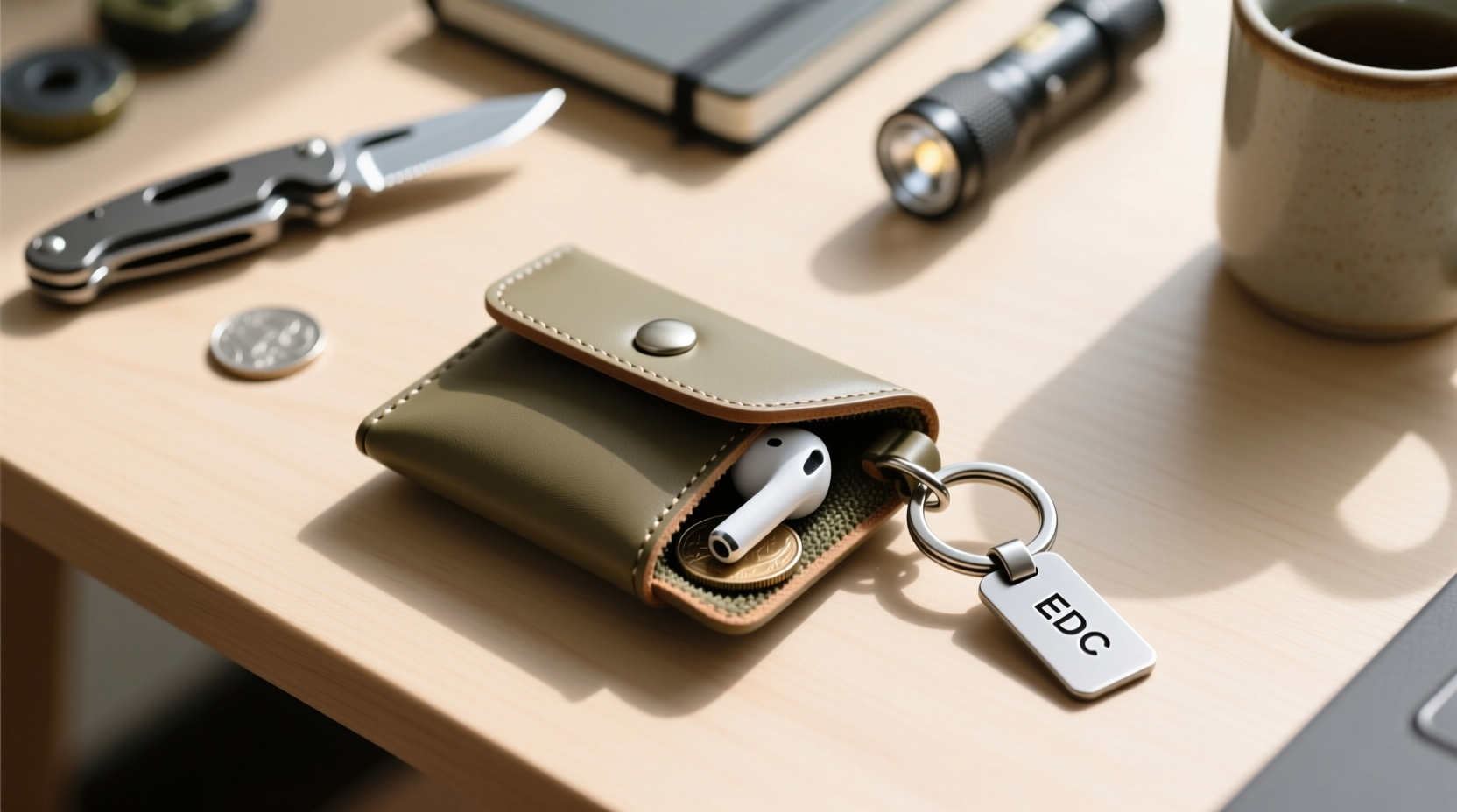 earphone bag or coin purse for edc which keychain is actually more useful